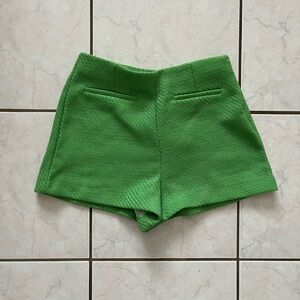 Zara Green High Waist Shorts